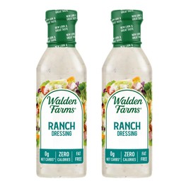 Ranch Zero Calorie Dressing 2 Bottles NT.WT 12 Fl.Oz. (355mL) each. By: Walden Farms