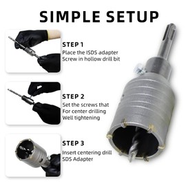 CCLIFE CCLIFE Bohrkrone 50/55/65/68/80/82/100 mm steckdosenbohrer beton mit SDS plus Adapter Bohrkrone Steckdose fr Mauerwerk und Beton