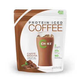 CHIKE CHIKE Natural Caffe Mocha High Protein Iced Coffee, 20 G Protein, 2 Shots Espresso, Non-GMO, Keto Friendly and Gluten Free, 14 Servings (16.3 Ounce)