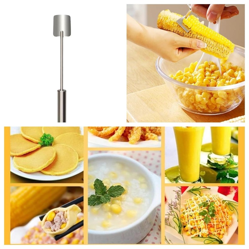 Long Handle Stainless Steel Corn Stripping Tool Set for Corn