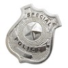 P'tit Clown 10022 Police Badge Height 7 cm Silver Metal