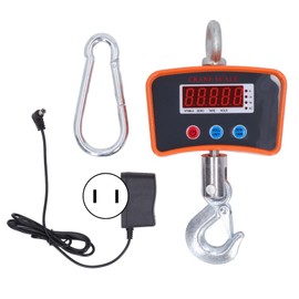 Digital Hanging Scale, 1000Kg Electronic Digital Crane Scale with Backlight LCD Display and Rechargeable Battery, High Accuracy Industrial Weighing Crane Scale for Farm, Fishing, Hunting, Garage(US)