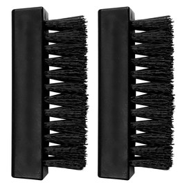GLADFRESIT 2Pcs Hand Nail Brushes, Plastic Fingernail Cleaning Brushes, Nylon Stiff Bristle Nail Scrubbing Brush (Black)