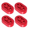 FUSCH 4PCS Red Rubber Universal Exhaust Tail Pipe Mount Bushings,