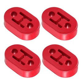 FUSCH 4PCS Red Rubber Universal Exhaust Tail Pipe Mount Bushings, Insulator Material, High Density Bracket Hangers