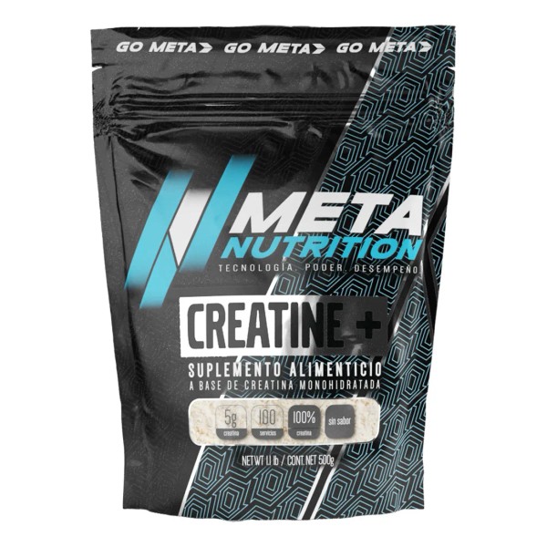 Creatina Monohidratada 500 G Meta Nutrition 100 porciones En Polvo
