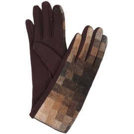 Sakkas 16168 - Kade Pixel Ombre Multi Colored Patterned Warm Touch Screen Winter Gloves - Brown - L/XL