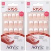 Kiss Salon Acrylic French Nails 28pc Rumour Mill KSA12, white