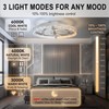 24" Ceiling Fan with Light, Flush Mount, Remote Control, White