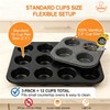 Barlket 4-Cup Muffin Pan, Total 12 Cups Muffin Tin Nonstick