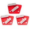 3PCS Trapezoid Diamond Grinding Disc, 30 Grit Metal Bond Floor