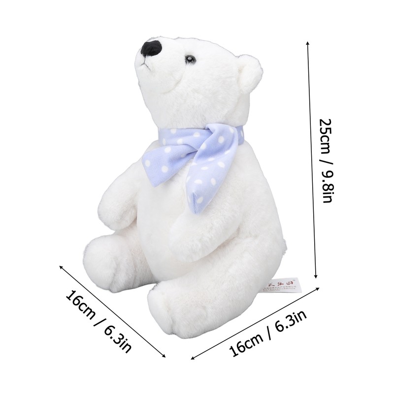 White Bear Stuffed Baby Soft Comfortable Cream Animal Plush Sleep