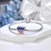 DALARAN American Flag Charms Heart Bead Charms fit for Bracelets