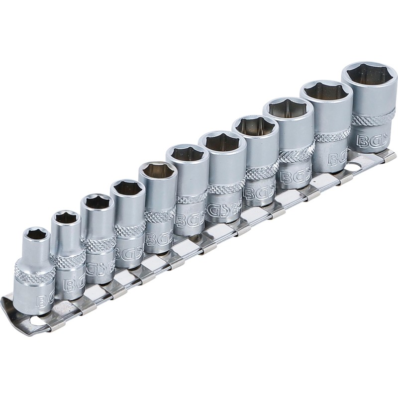 BGS 2433 Socket Set, Silver, 1/4-Inch Set of 11 Pieces