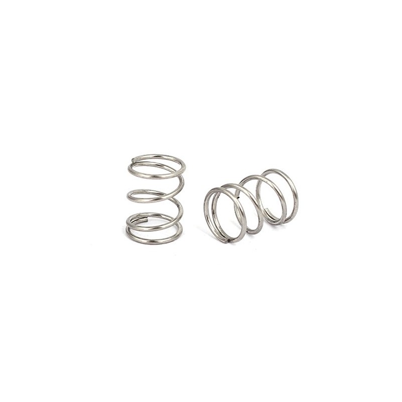 sourcingmap 0.7mmx8mmx10mm 304 Stainless Steel Compression Springs 10pcs