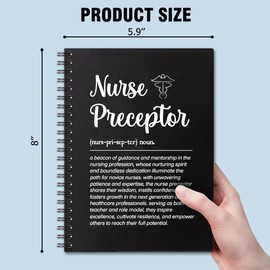 QYUVK Nurse Preceptor Definition Hardcover 160 Pages Blank Spiral Notebooks, Nurse Preceptor Gift for Women, Nurse Appreciation Gifts, Thank You Gift for Nurse Preceptor Teacher Mentor