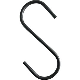 TRUSCO S Hook, Steel, 7.9 inches (200 mm), Black, TSTS5200BK