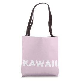 KAWAII | Minimalist Design White text Typography Tote Bag