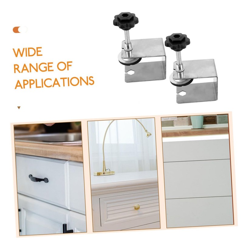 DOITOOL Woodworking Cabinet Assembly 4pcs Stainless Steel Clamps Drawer Installation