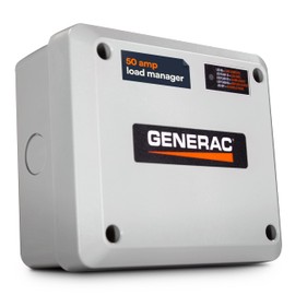 Generac 7000 50 Amp Load Manager - Efficient Load Prioritization and Wire-Free Technology for Reliable Power Management - Lock-Feature and LED Status Display for Convenient Operation - Gray