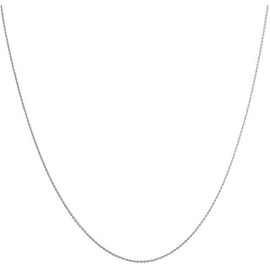 PRINS JEWELS 14 Carat 585 Gold Fine Round Anchor Chain Width 0.8 mm White Gold Chain - Choice of Length, White Gold, No Gemstone