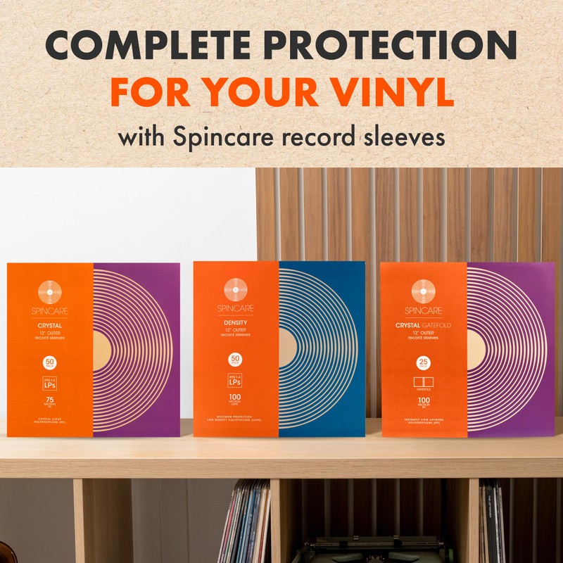 50x 12 Inch Standard Outer Vinyl Record Sleeves | Crystal
