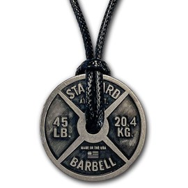 D R DETROIT REBELS Workout Necklace For Men – Weight Plate Necklace – Dumbbell Necklace for Savages and Rough Guys – Awesome Gym Plate Necklace