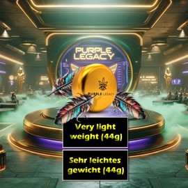 PURPLE LEGACY Aluminium Tin - Odour-Proof, Airtight & Waterproof Mini Box, 5 Colours - Perfect for Powder, Herbs, Pills & Tea - 5.5 x 2.4 cm, 44 g (Gold)