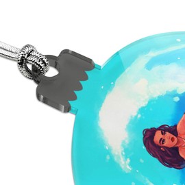 GRAPHICS & MORE Surfer Girl Surfing On Wave with Surfboard Acrylic Christmas Tree Holiday Ornament