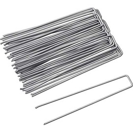 Meister Ground anchors 200 x 20 mm, galvanised steel, 25 pieces in a practical set, suitable for films, fleeces and nets, for easy fixing in the ground, pegs for garden fleece, ground anchor, 9962920