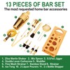 Cocktail Shaker Set Bartender Kit with Bamboo Stand,13 Piece Bar