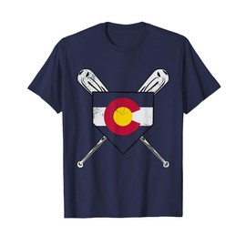 Colorado Flag Baseball Home Team Player Coach Mom Dad T-Shirt