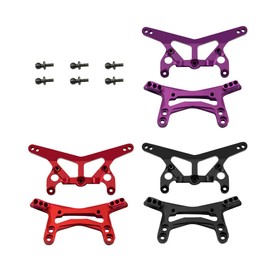 Front and Rear Shock Towers Aluminum Meta For Losi Micro b Upgrades Parts 1/24 Accessories Rc Car 2WD Buggy RTR LOS00007 Replace (Black)