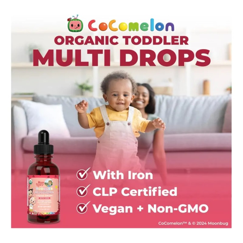 Vitaminas, Hierro Niños 1 A 3 Años Cocomelon, Importado. Sabor