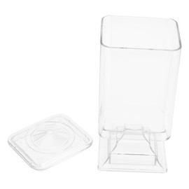 WOONEKY Desktop Makeup Cotton Pad Storage Box Organizer for Beauty Salon Home Use for Cotton Pads Nail Tools and Makeup Removers Neatly Displays Essentials