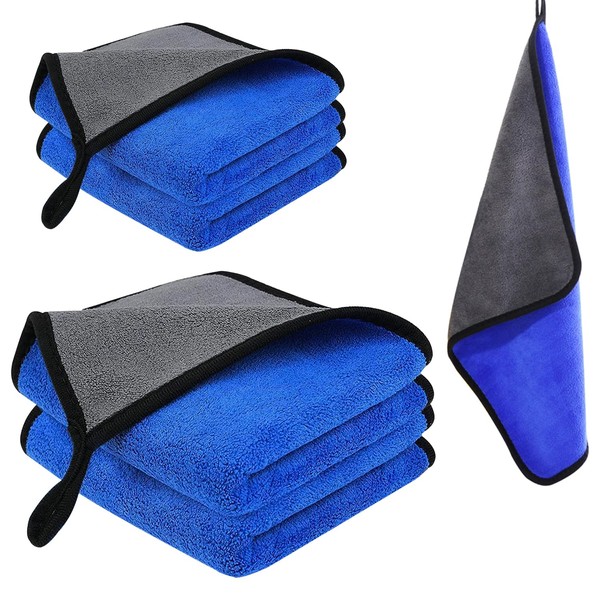 MOYAC 4 Piezas Toalla Microfibra Limpieza Gruesas para Coche 4