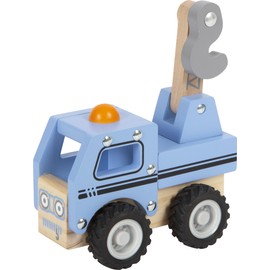 small foot Tow Truck Made of FSC 100% Certified Wood, Toy Car with Movable Loading Crane, from 18 Months, 12446