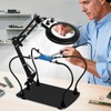 KUVRS Helping Hands Soldering Station, 10X Magnifying Glass with Light