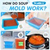 Walfos 2cup Silicone Freezing Tray with Lid - Easy Meal