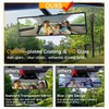 HmmtyRack Rear View Mirror, Chrome Coat Anti-glare Panoramic Wide Angle