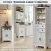 ACCOHOHO Corner Bathroom Cabinet, Farmhouse Small Corner Cabinet with Barn