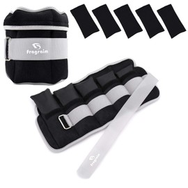 Adjustable Ankle Weights 1-5 LBS Pair with Removable Weight for Jogging, Gymnastics, Aerobics, Physical Therapy, Resistance Training|Each 0.5-2.5 LBS, Total 5LBS, Grey
