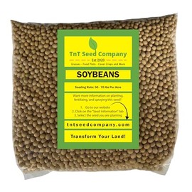 TnT Seed Company Conventional Soybean Food Plot Seed, 5 lbs, Perfect for Deer and Wildlife Food Plots