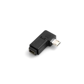 SYSTEM-S Mini USB Female to Micro USB Male 90° Left Angled Adapter