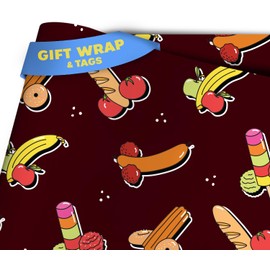 Otter Dotter Funny Gift Wrap | Rude Wrapping Paper | Ideal For Bachelorette Party | Womens Birthday | Mom Aunt Daughter Friend | Dark Theme (2 sheet)