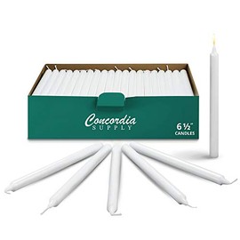 Concordia Supply 6.5" Candlelight Service Devotional Candles, Church Vigil, Box of 250