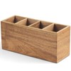 Bivvclaz Pencil Pen Holder for Desk, Acacia Wood Office Desk