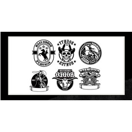 Cowboy Tattoo Bull Tattoo Stier Tattoo Totenkopf Tattoo Fake Tattoo T369