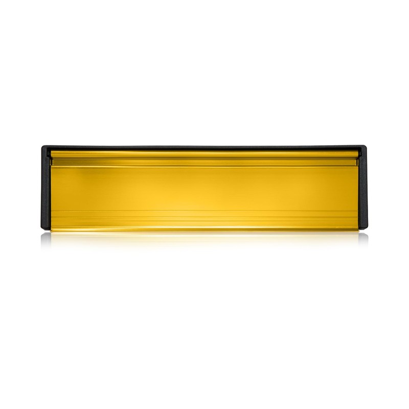 Xfort MailPlate 12" Letterplate Satin Brass, Premium Draught Proof Postal