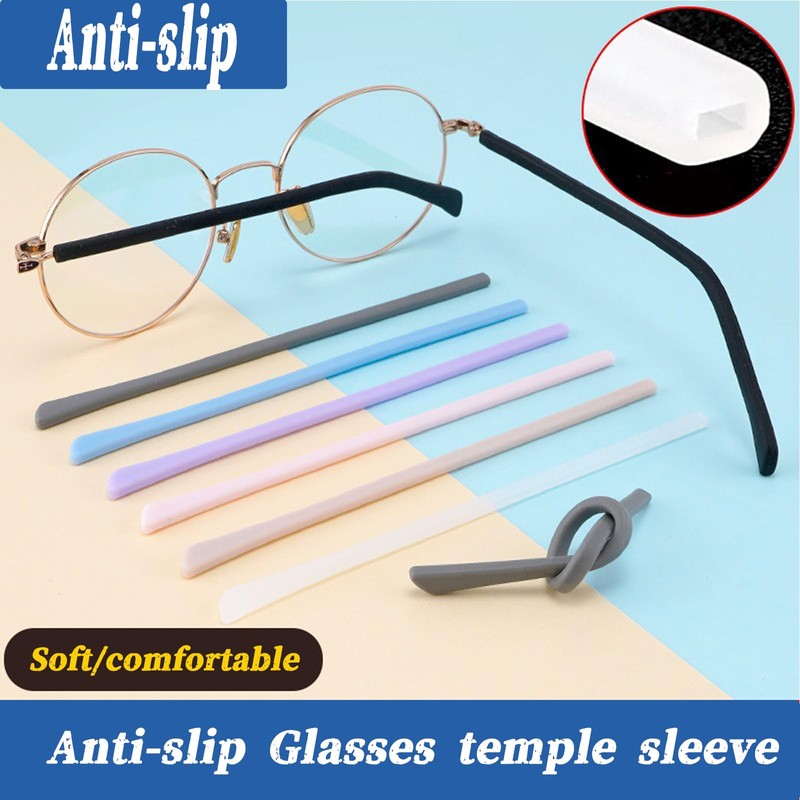 TORWOL Eyeglass Replacement Temples,Anti-Slip Long Silicone Glasses End Tips Ear